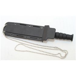 COLLECTORS EDITION 6" BLACK SURVIVAL KNIFE W/CHAIN HOLD