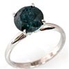 Image 1 : Genuine 2.25 ctw Solitaire Blue Diamond Ring 14k