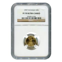 Certified Proof American Gold Eagle $5  PF70 NGC (Date