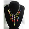 Image 1 : 225CTW CHANDELIER WHITE PEARL AND MULTICOLOR TURQUOISE