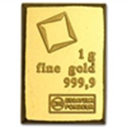 1 gram Gold Bar (Secondary Market) .999+ Fine