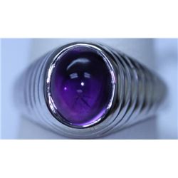 32.10 CTW AMETHYST RING .925 STERLING SILVER