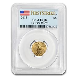 1/10 oz Gold American Eagle MS-70 PCGS First Strike (da