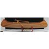 Image 1 : COLLECTORS EDITION HANDMADE INDIAN GIRL CANOE MODEL W/C