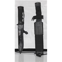 COLLECTORS EDITION BLACK MILITARY SURVIVAL KNIFE WITH H