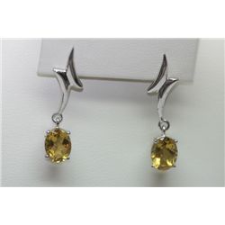 22.10 CTW CITRINE EARRING .925 STERLING SILVER