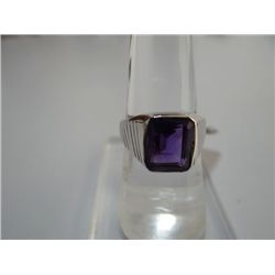 27.50 CTW AMETHYST RING .925 STERLING SILVER