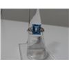 Image 1 : 19.50 CTW BLUE TOPAZ RING .925 STERLING SILVER