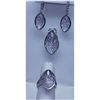 Image 1 : 52.85 CTW MICRO PAVE CZ EARRING, RING,PENDANT SET .925