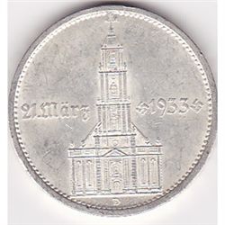 Germany 5 reichsmark 1934, Potsdam Church with date