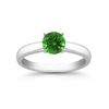 Image 1 : Genuine 0.55 ctw Emerald Solitaire Ring 14kt