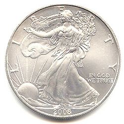 Uncirculated Silver Eagle 2008