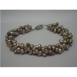 170CTW LAVANDER 3-STRANDS PEARL BRACELET