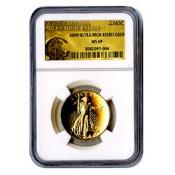 Certified 2009 Ultra High Relief Gold American Eagle MS