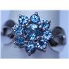 Image 1 : 22.05 CTW BLUE TOPAZ RING .925 STERLING SILVER