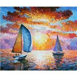 Original ALEXANDER ANTANENKA "SAILING INTO THE SUN"