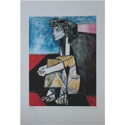 PABLO PICASSO "JACQUELINE WITH HER ARMS CROSSED"