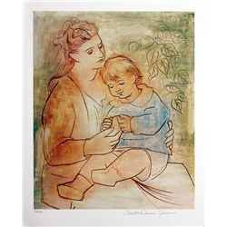 PABLO PICASSO "Mother and Child"