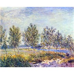 ALFRED SISLEY "By the Meadow"