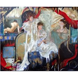 Original Hand Embellished Serigraph Janet Treby