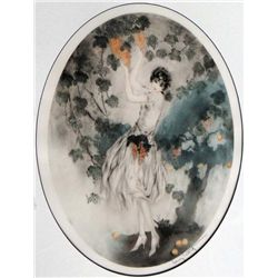 Original Etching/Watercolor  Louis Icart Miss California