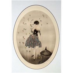 Original Louis Icart "Open Cage"