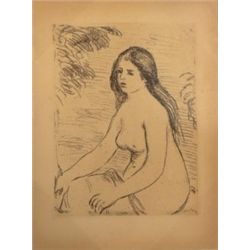 Pierre-Auguste Renoir "Femme Nue Assise" Etching