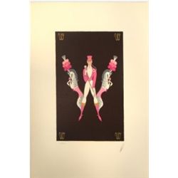 Original Hand Signed Erte Serigraph "Letter W"