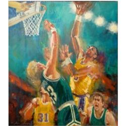 Original Oil Jim Jonson "Lakers-Celtics"