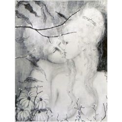 Signed Original Lithograph Margaret Kane "Two Women"