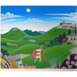 Original Serigraph Thomas McKnight "Kobe Golf Mount Rokko"