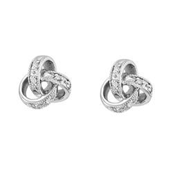 Sterling Silver & Diamond Earrings  & Necklace