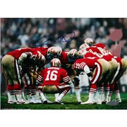 JOE MONTANA SAN FRANCISCO 49ERS AUTOGRAPHED "THE HUDDLE