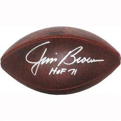 JIM BROWN CLEVELAND BROWNS AUTOGRAPHED NSD COA W/ FRAME