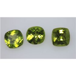 6.35 CTW PERIDOT CUSHION 8X8MM (3)