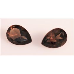 3.41 CTW SMOKEY TOPAZ PEAR SHAPED 7X10MM (2)