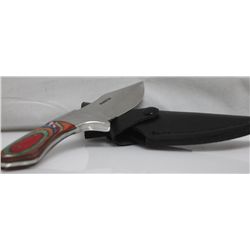 COLLECTORS EDITION 7.25" COLOR WOOD HANDLE SKINNER KNIF
