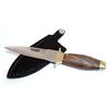 Image 1 : COLLECTORS EDITION 7" WOOD HANDLE HUNTING KNIFE W/ LEAT