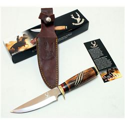 COLLECTORS EDITION 10" BONE HANDLE HUNTERS SKINNER KNIF