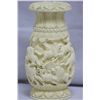 Image 1 : CERAMIC ANIMALS HAND CARVED IVORY VASE