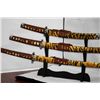 Image 1 : COLLECTORS EDITION CHEETAH PRINT SAMURAI KATANA SWORDS