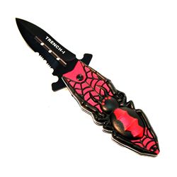 COLLECTORS EDITION 7.5" RED SPIDER DESIGNED TACTICAL KN