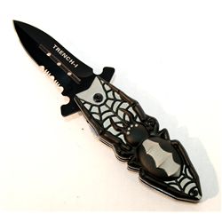 COLLECTORS EDITION 6" WHITE/BLACK SPIDER DESIGN TACTICA