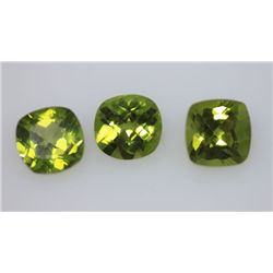 6.32 CTW PERIDOT CUSHION 8X8MM (3)