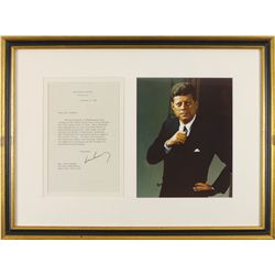 John F. Kennedy 1961 Typed Letter Signed