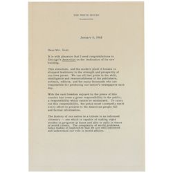 John F. Kennedy 1962 Typed Letter Signed