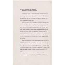 John F. Kennedy 1963 Signed State of the Union Typed Manuscript