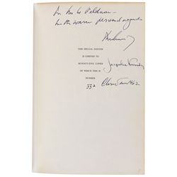 John and Jacqueline Kennedy 1962 Signed Book