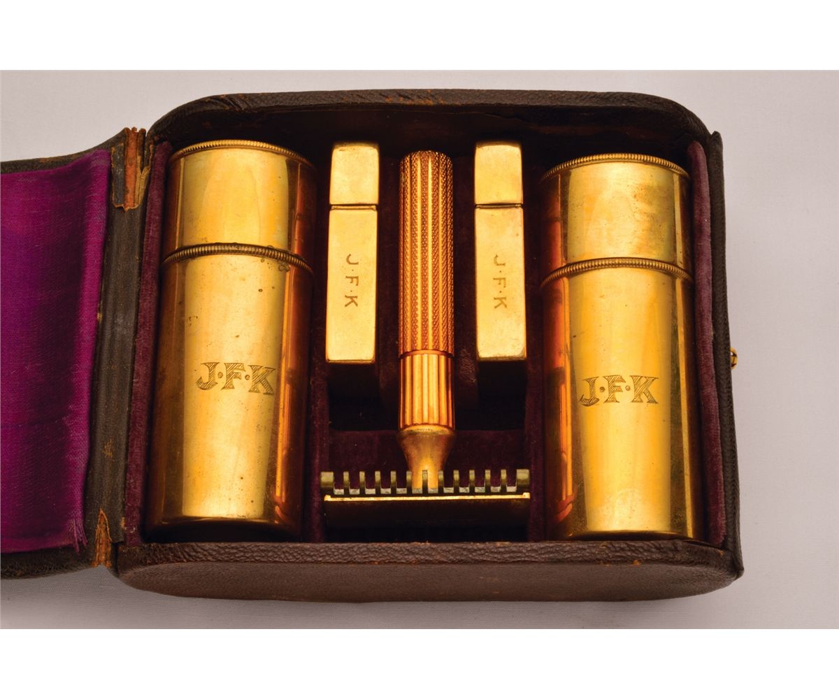 Jfk Monogram John F. Kennedy’s Monogrammed Shaving Kit Used as President