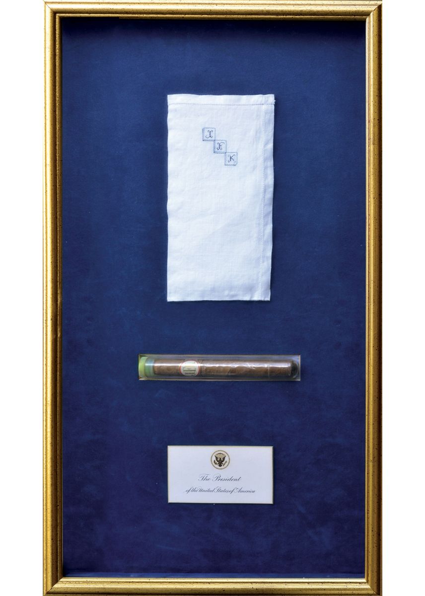 Jfk Monogram John F. Kennedy’s Personalized Cigar and Monogrammed Handkerchief